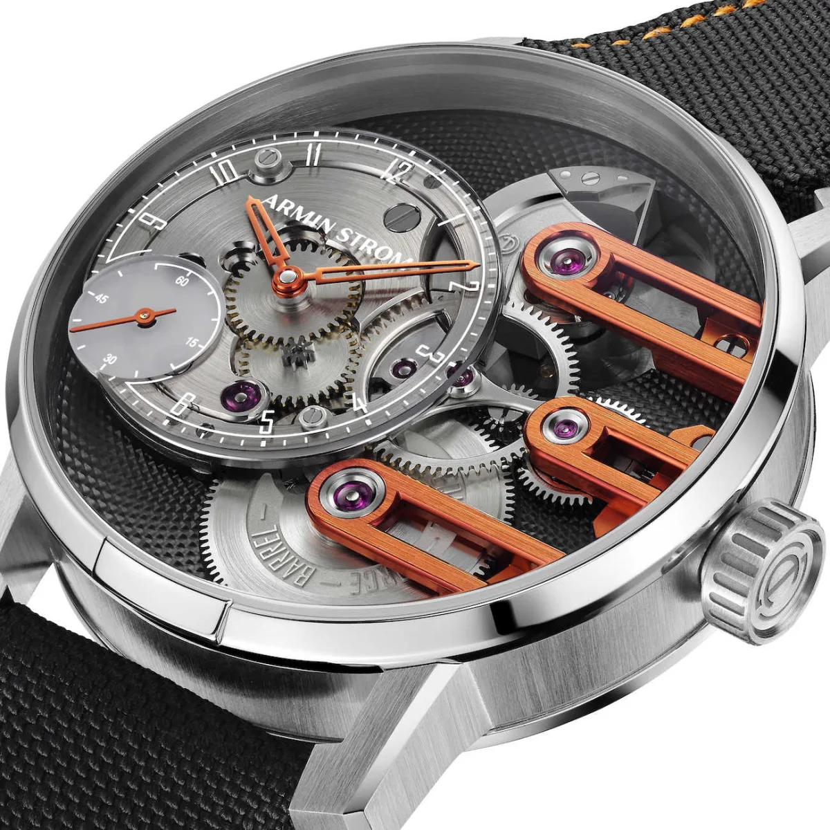 Close-up of a watch designed for Only Watch 2021