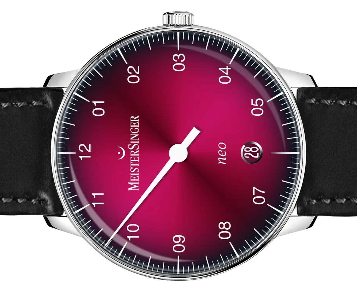 Meistersinger Neo Bordeaux Degradé watch case