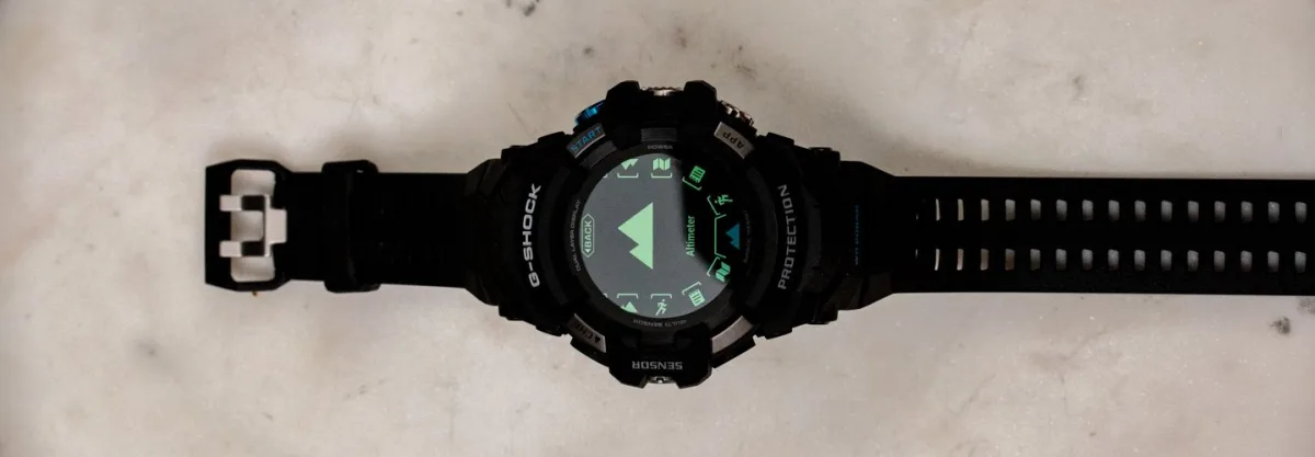 Casio G-Shock GSWH1000 smartwatch in action