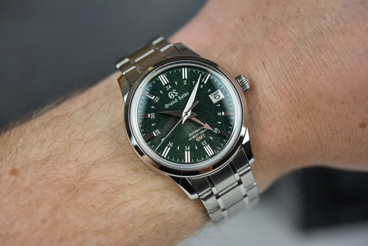 Back view of Grand Seiko Elegance GMT