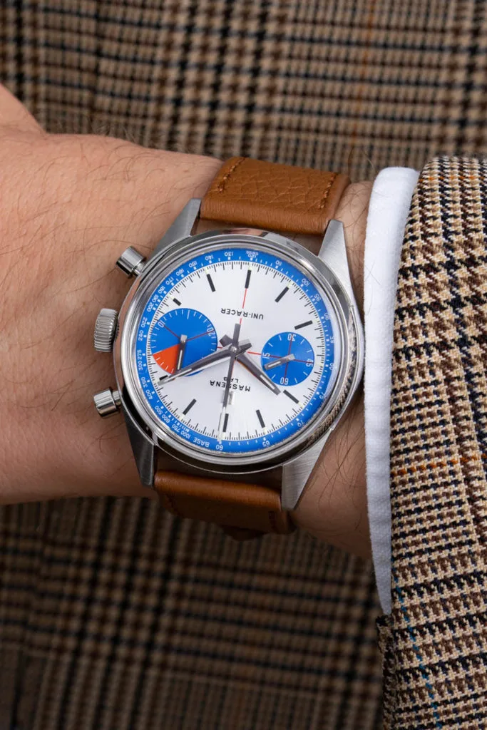 Massena LAB Uni-Racer Rally model with silver dial