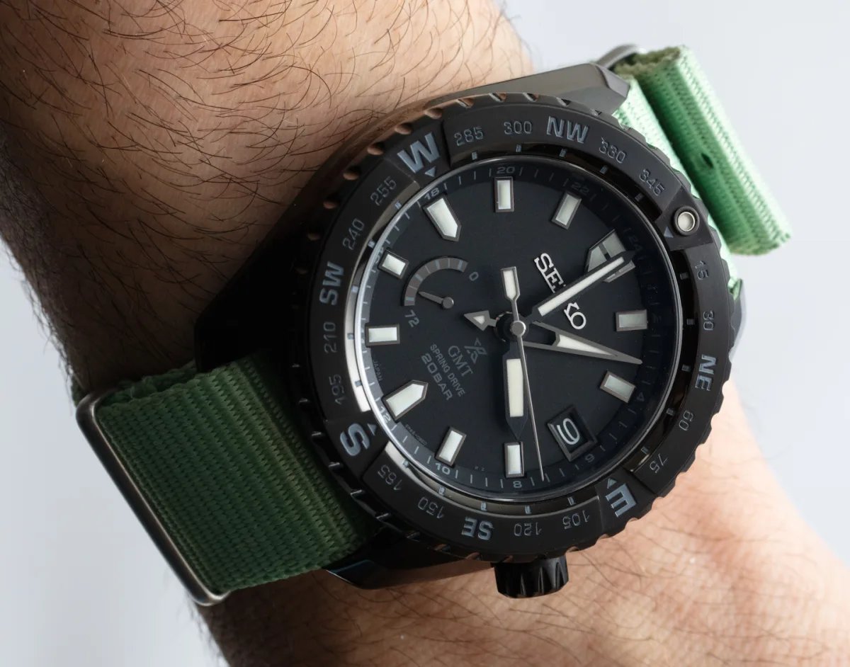Seiko SNR027 with black titanium case