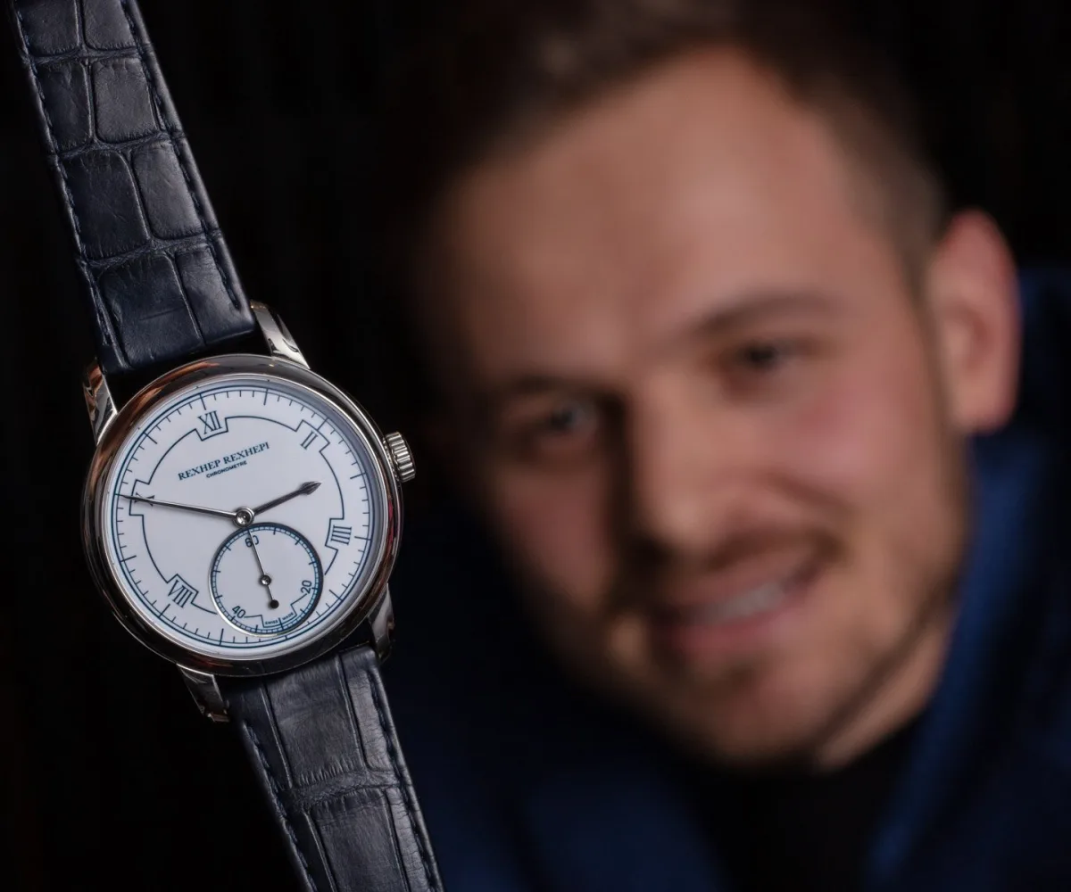 Rexhep Rexhepi Chronometre Contemporain watch close-up
