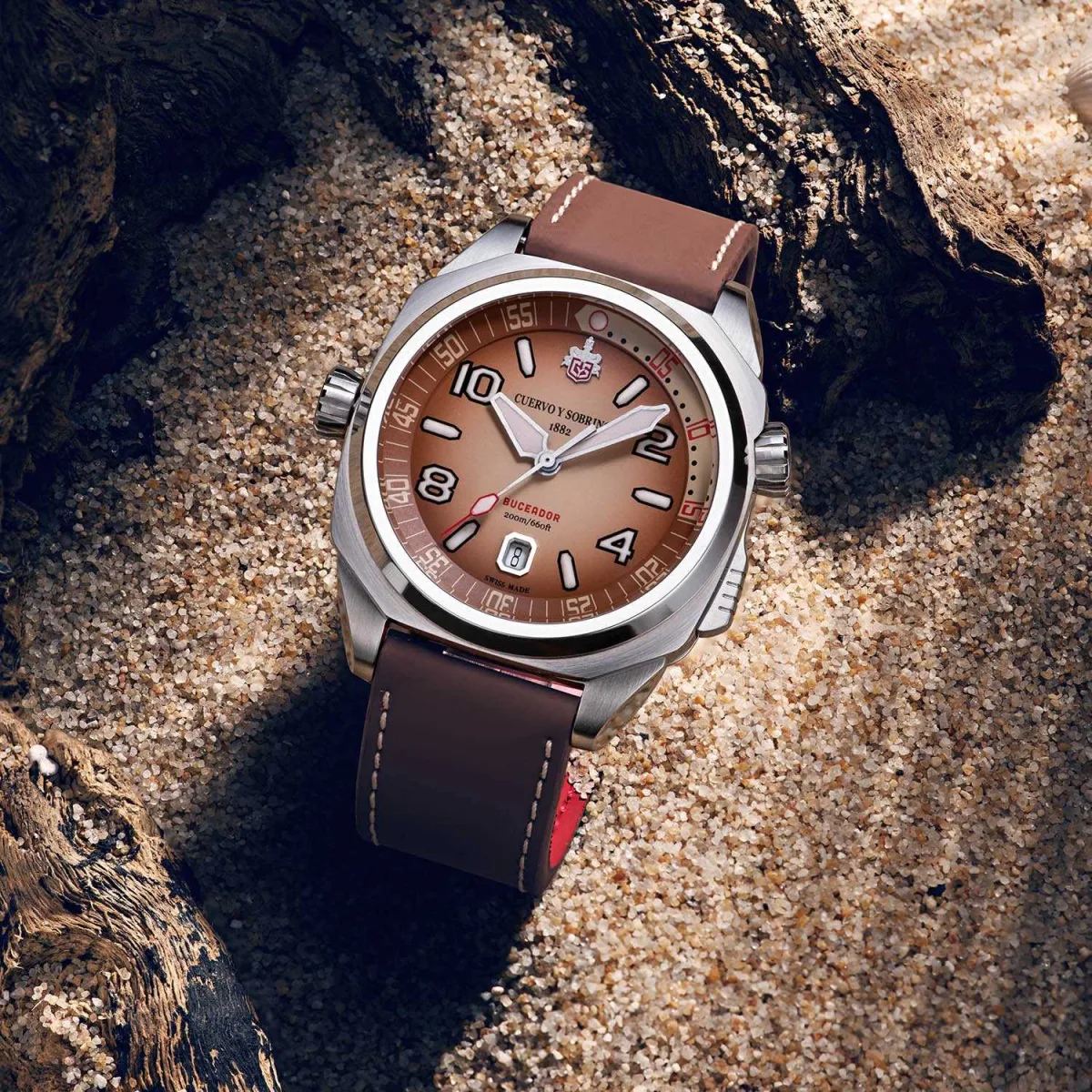 Cuervo y Sobrinos Buceador Caribe Varadero blue dial watch