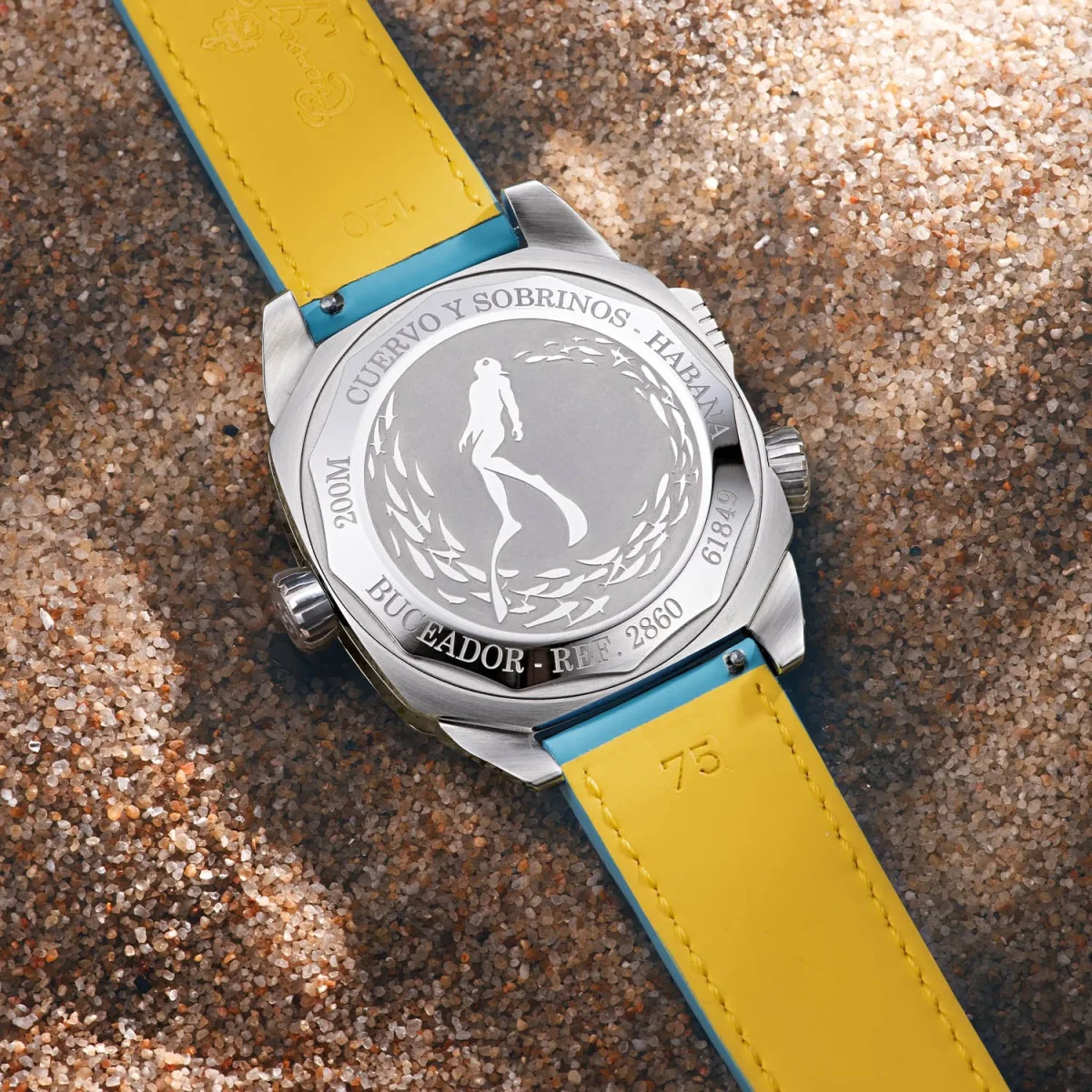 Cuervo y Sobrinos Buceador Caribe Coral Negro black dial watch