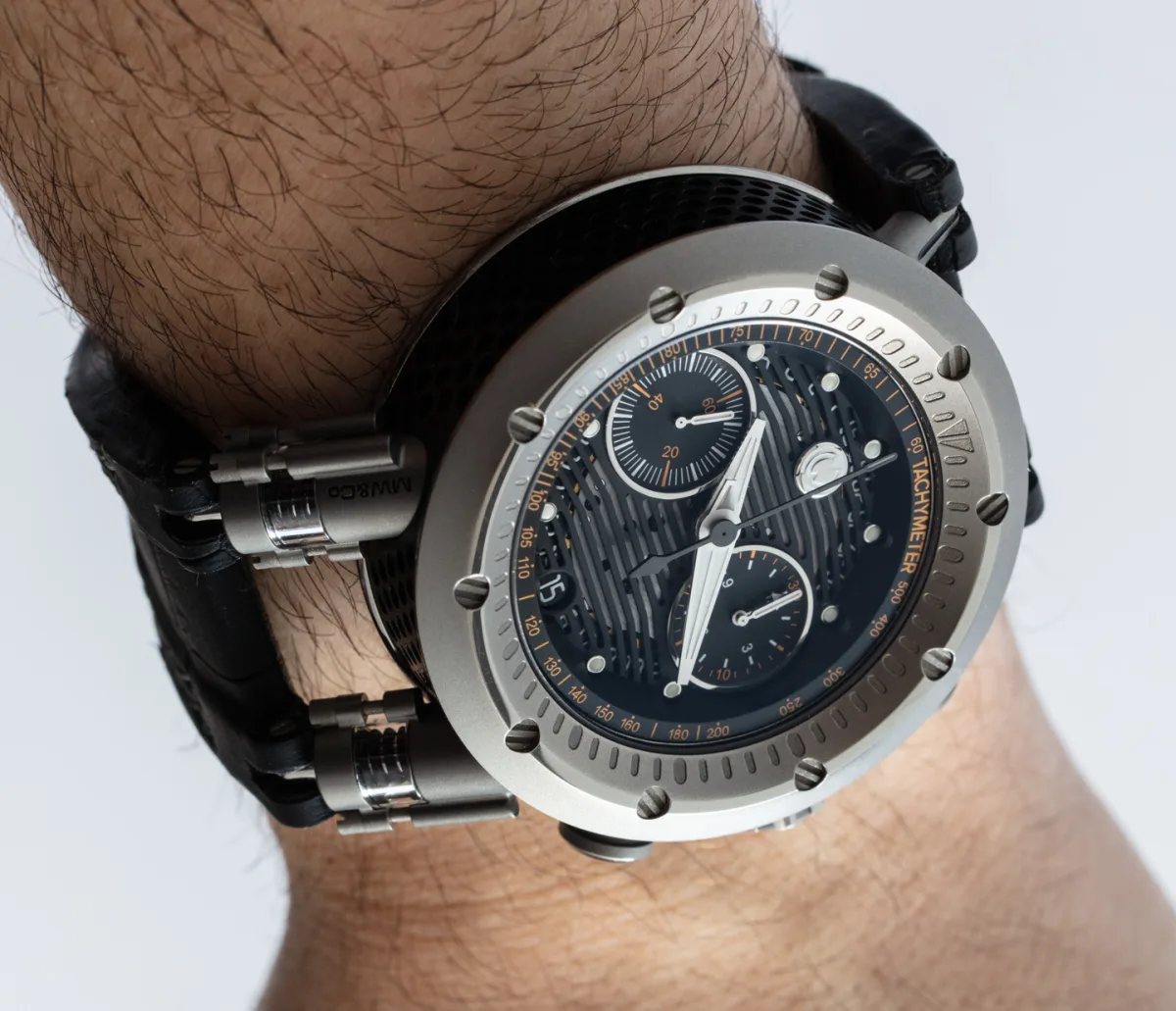 Wavy line pattern on MW & Co Asset watch dial