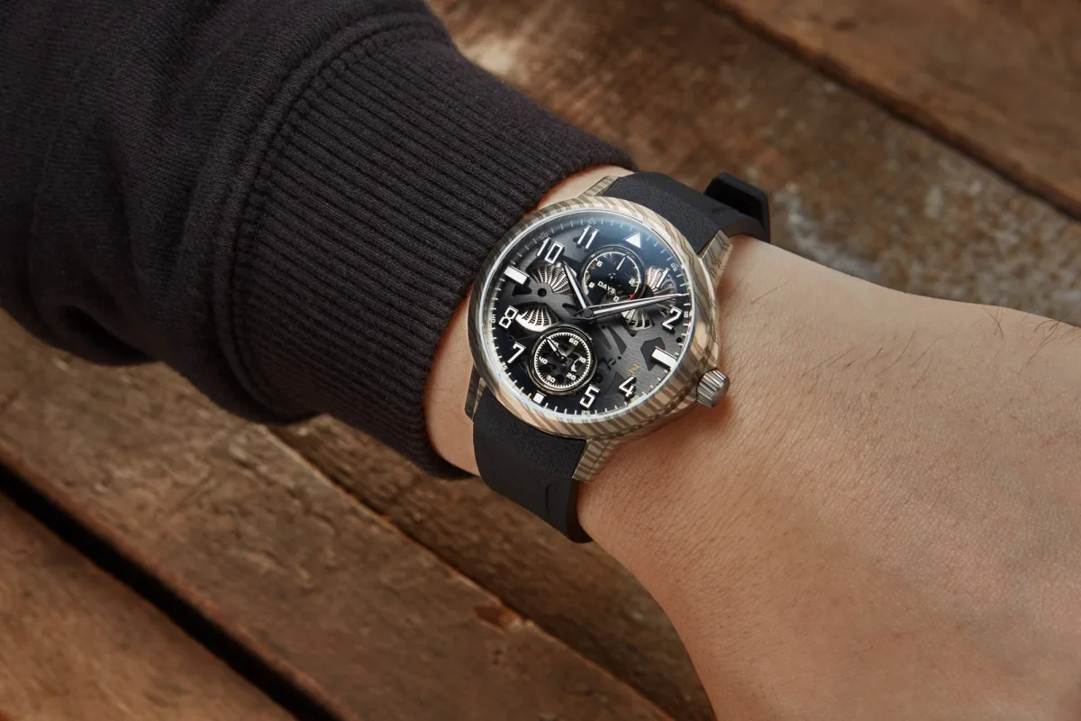 Zelos Mirage 2 Eight-Day Skeleton in Zirconium/Ti Damascus