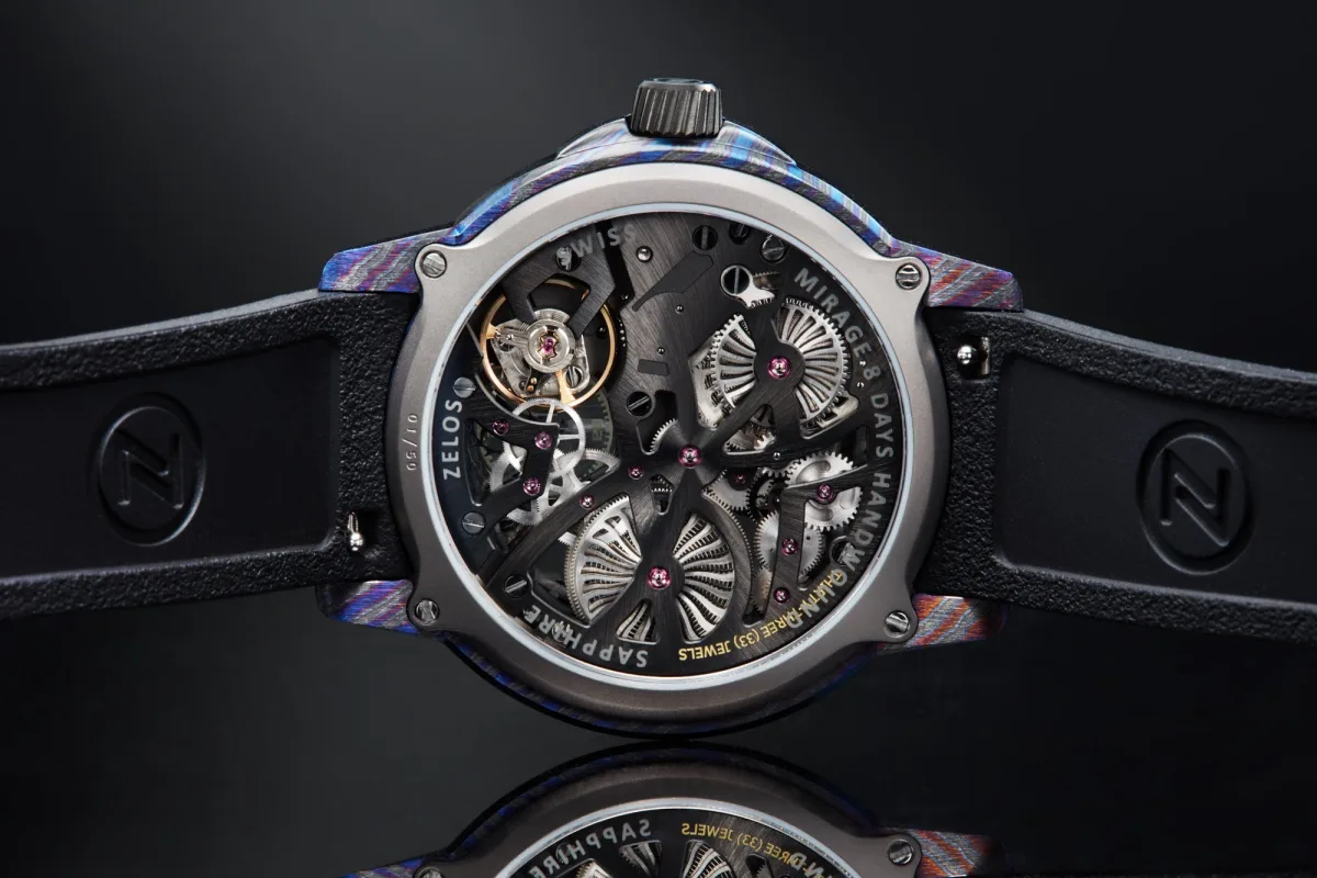 Zelos Mirage 2 Eight-Day Skeleton Swiss movement