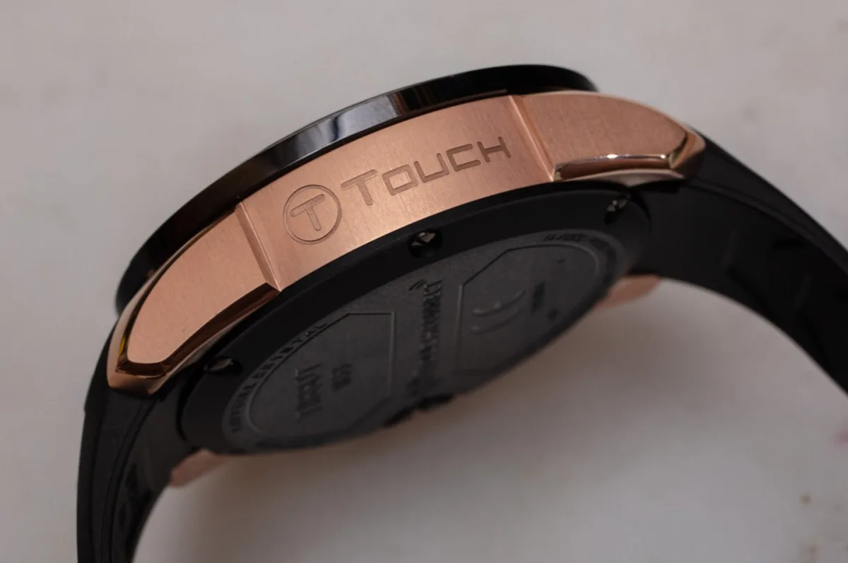 Back view of Tissot T-Touch Connect Solar showcasing titanium case