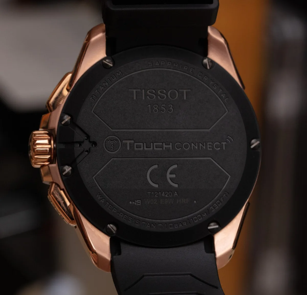 Tissot T-Touch Connect Solar with sapphire crystal showing touch zones