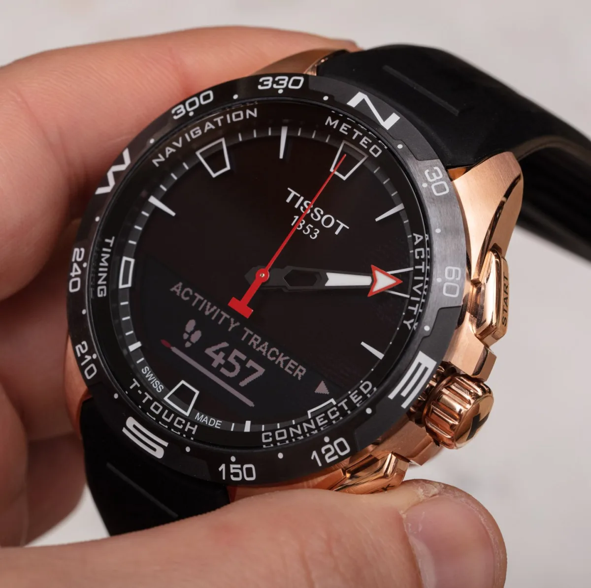 Tissot T-Touch Connect Solar displaying GPS functionality
