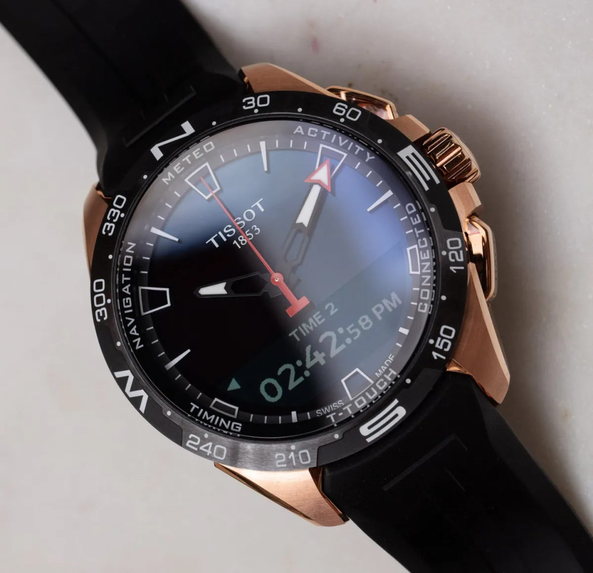 Tissot T-Touch Connect Solar with step counter on display
