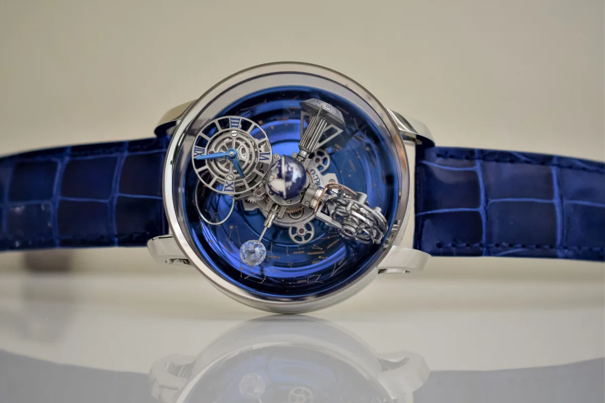 Jacob & Co Astronomia watch showcasing its kinetic 3D movement