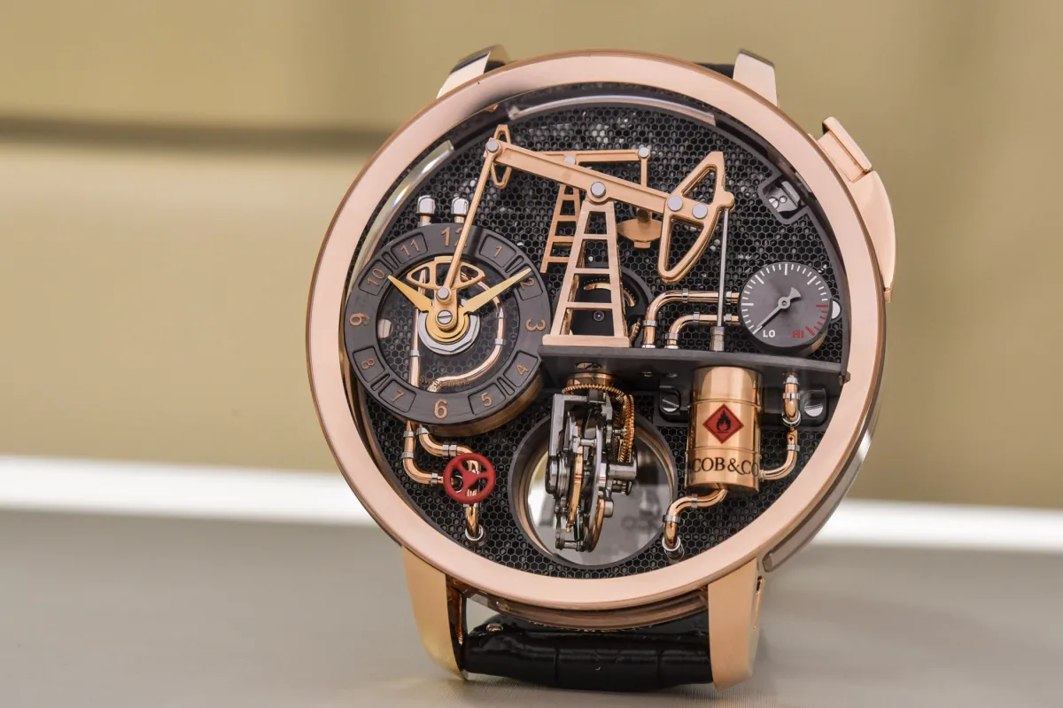 Jacob & Co Bugatti watch with miniature engine mechanism