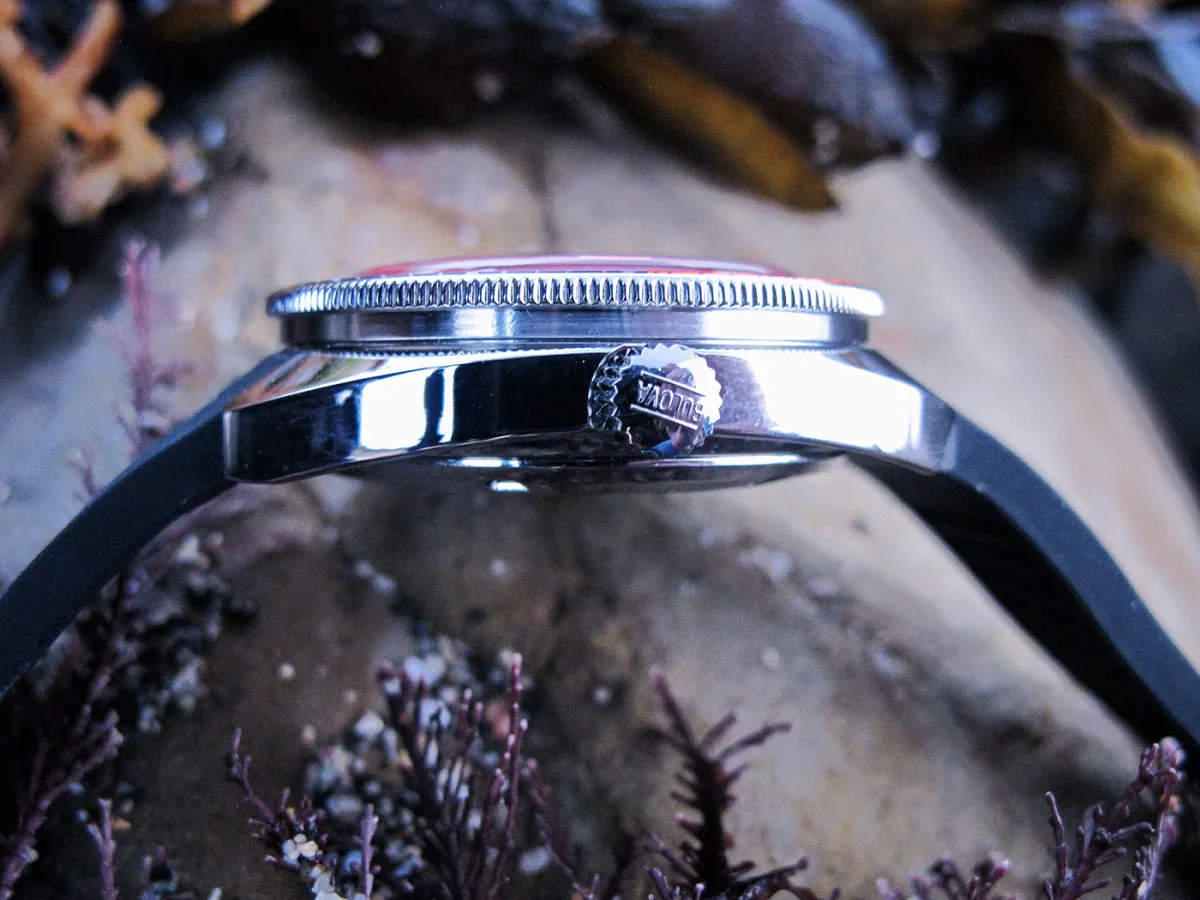 Bulova Oceanographer ‘Devil Diver’ watch highlighting polished case