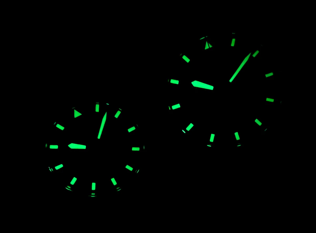 Close-up of Fortis Flieger watch face