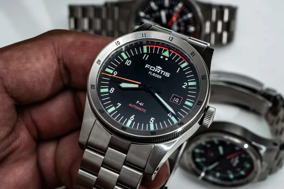 Fortis Flieger Automatic on wrist