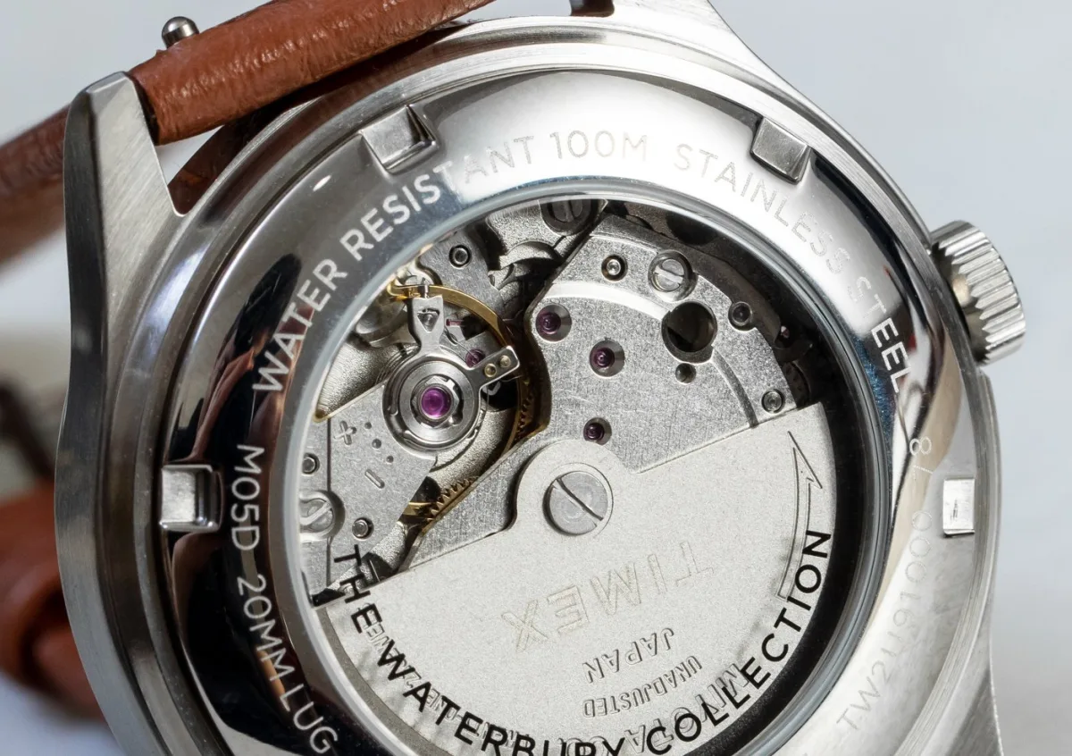 Detailed view of Timex The Waterbury Traditional Automatic dial