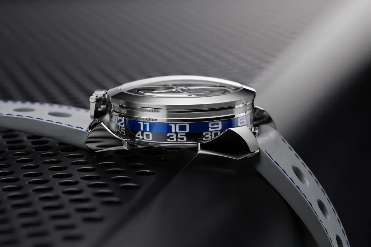 Close-up of M.A.D. EDITION 1 watch face