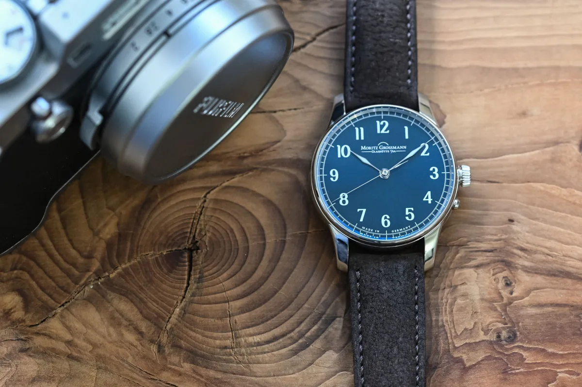 Moritz Grossmann Central Second on Kudu leather strap
