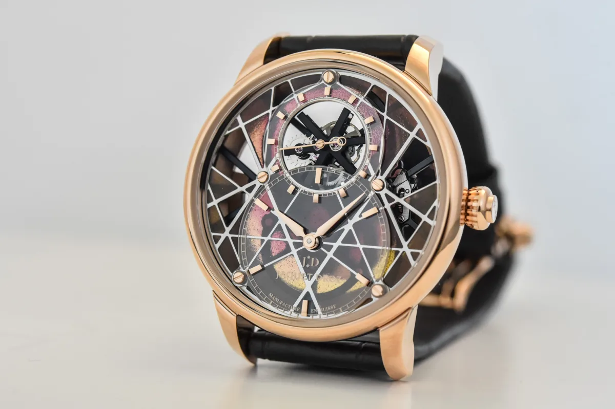 Front view of Jaquet Droz Grande Seconde Skelet-One Tourbillon