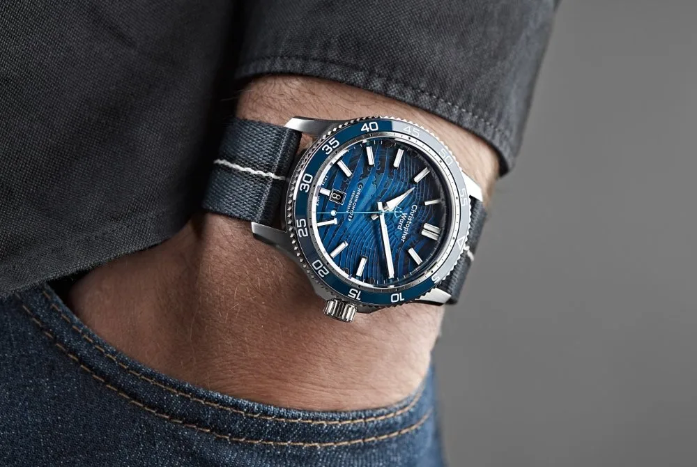 Christopher Ward C60 #tide watch close-up