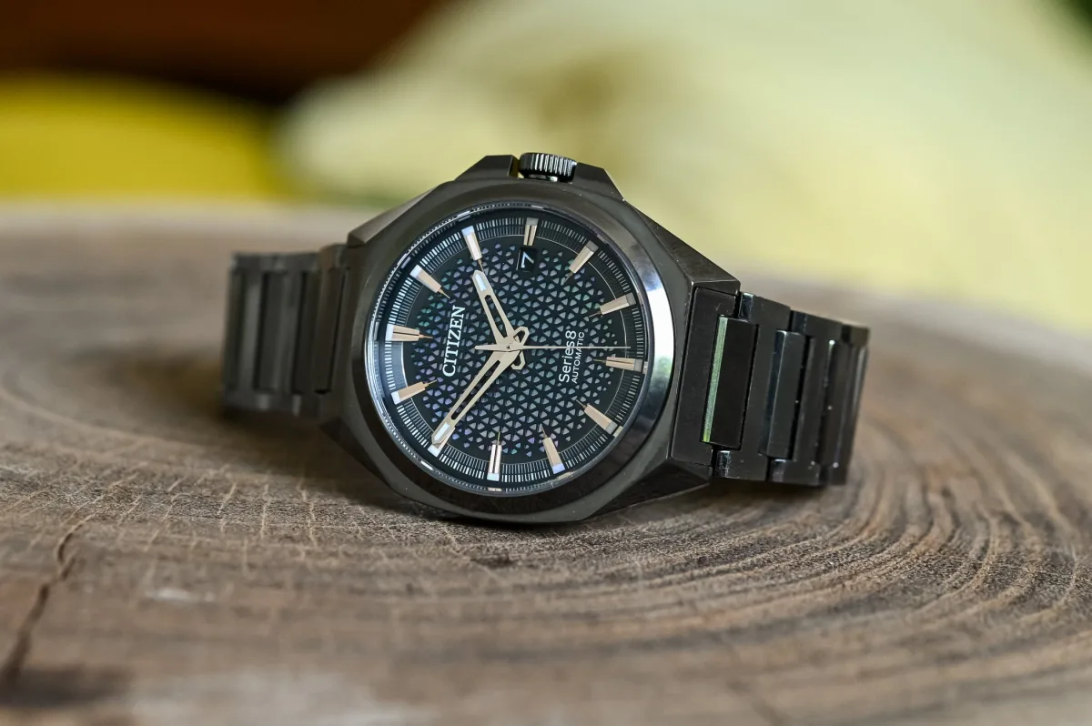 Close-up of Citizen Series 8 830 Mechanical dial