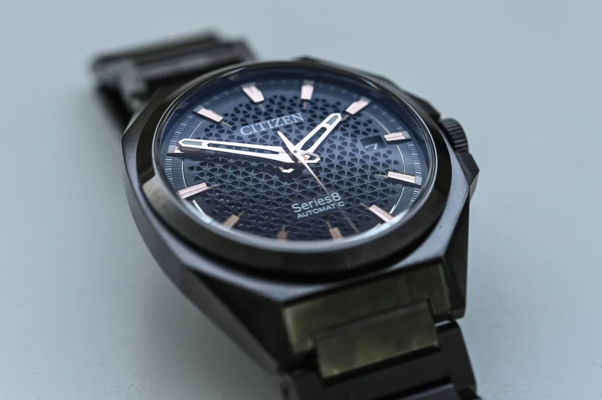 Detailed view of Citizen Series 8 830 Mechanical bracelet