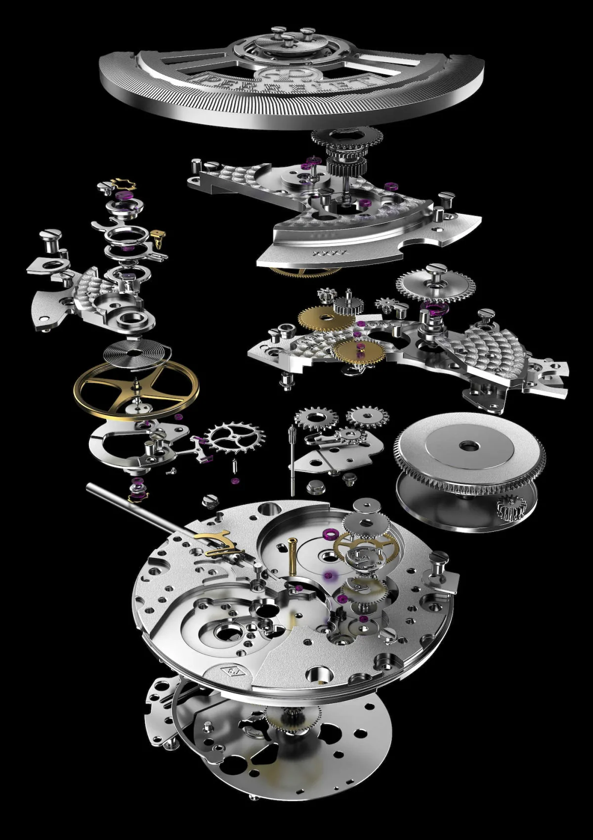 Close-up of Perrelet P-331-MH automatic movement