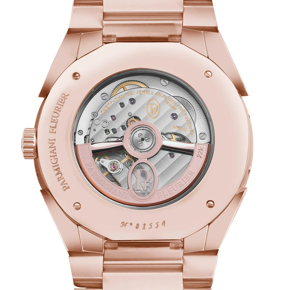 Close-up of the Tonda PF Annual Calendar dial