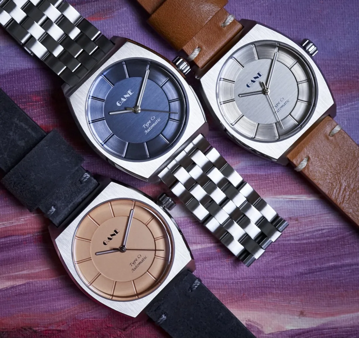 GANE C3 Automatic Steely Silver with steel bracelet