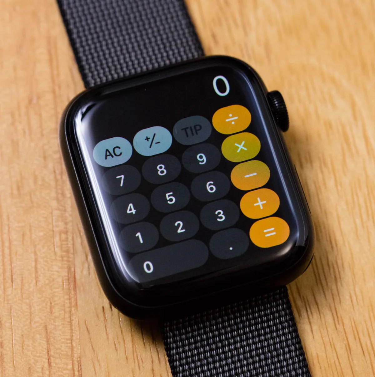 Smartwatch face with various widgets