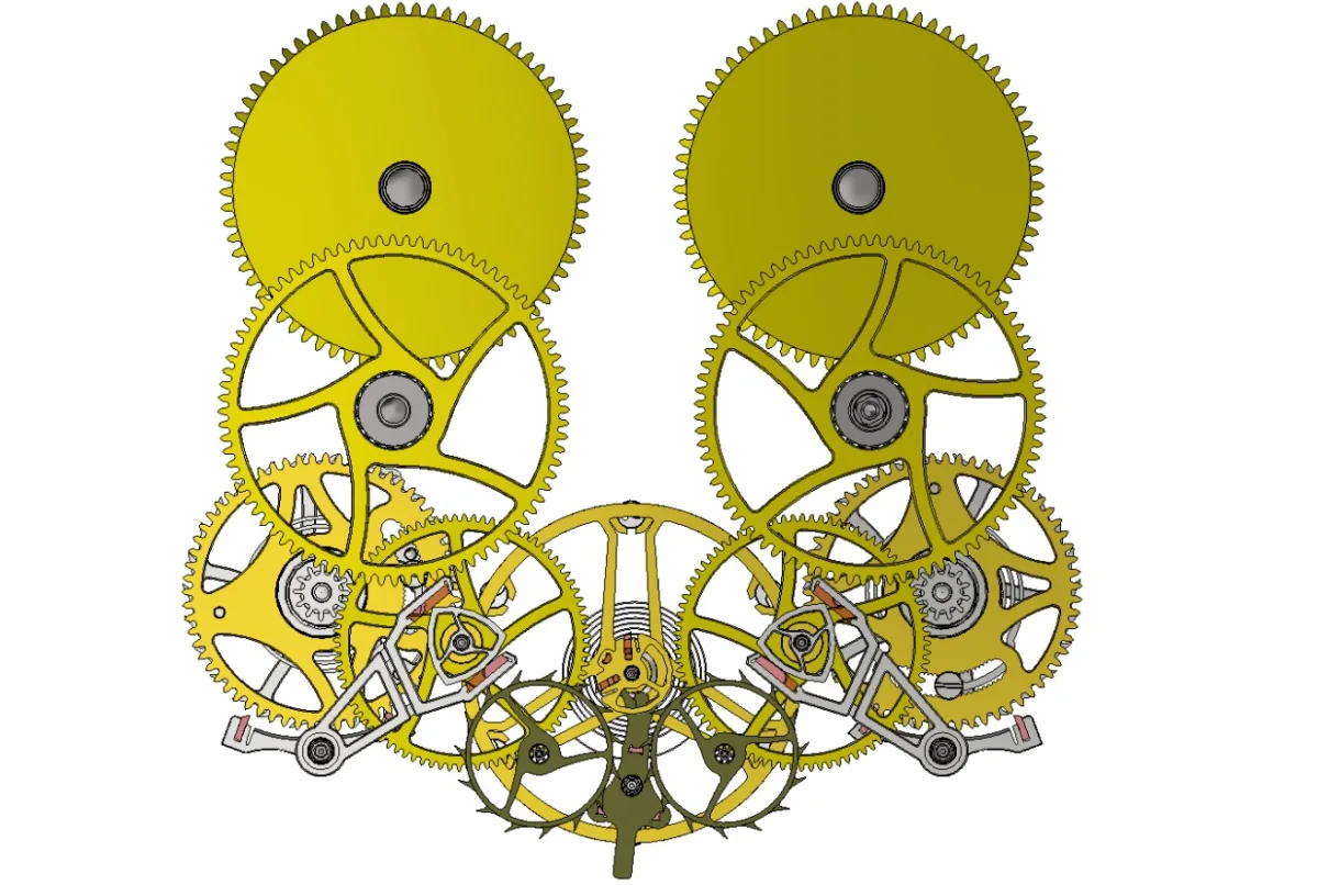 Titanium escape wheels and lever
