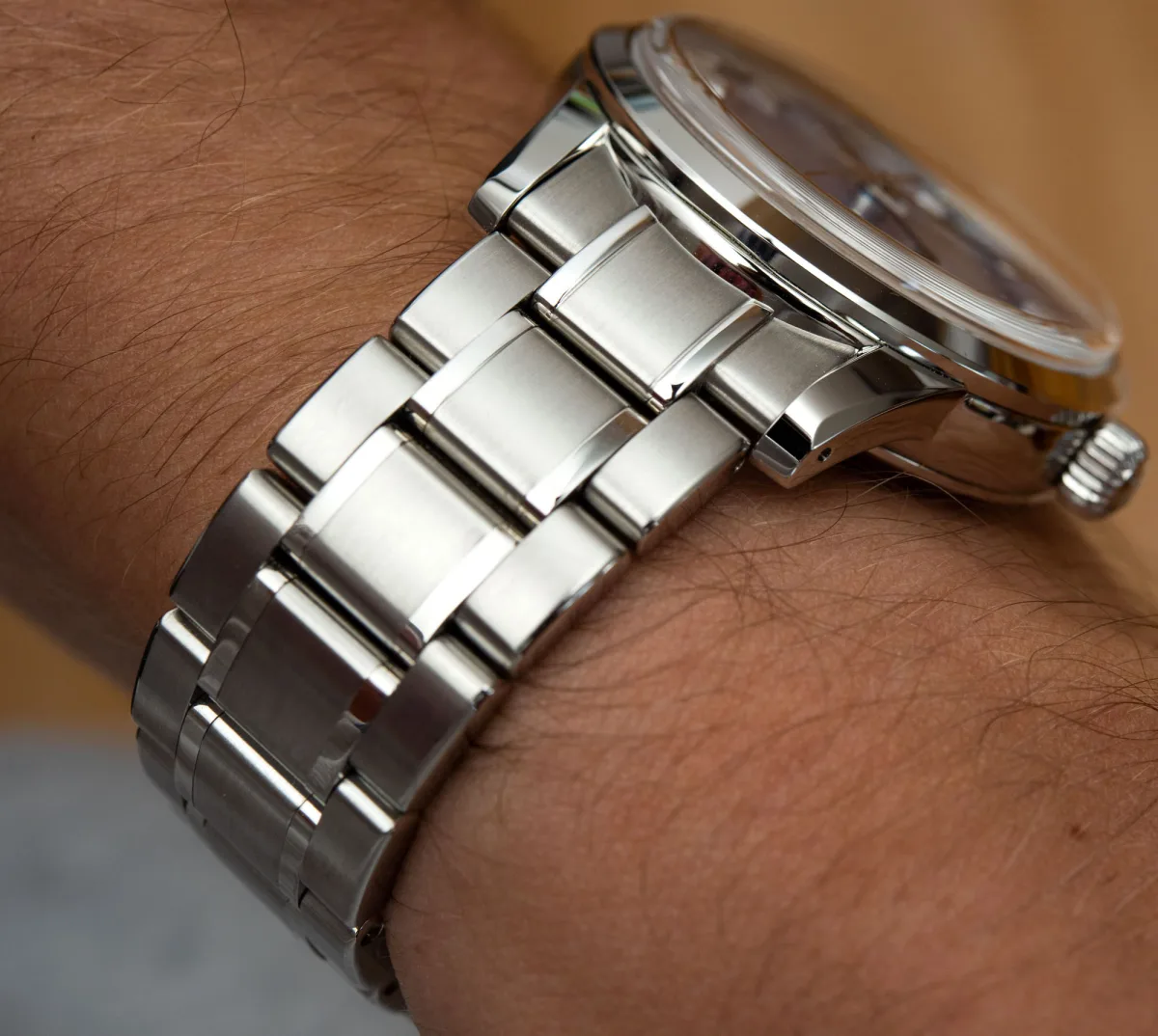 Back view of Grand Seiko SBGJ249 Shosho showing movement