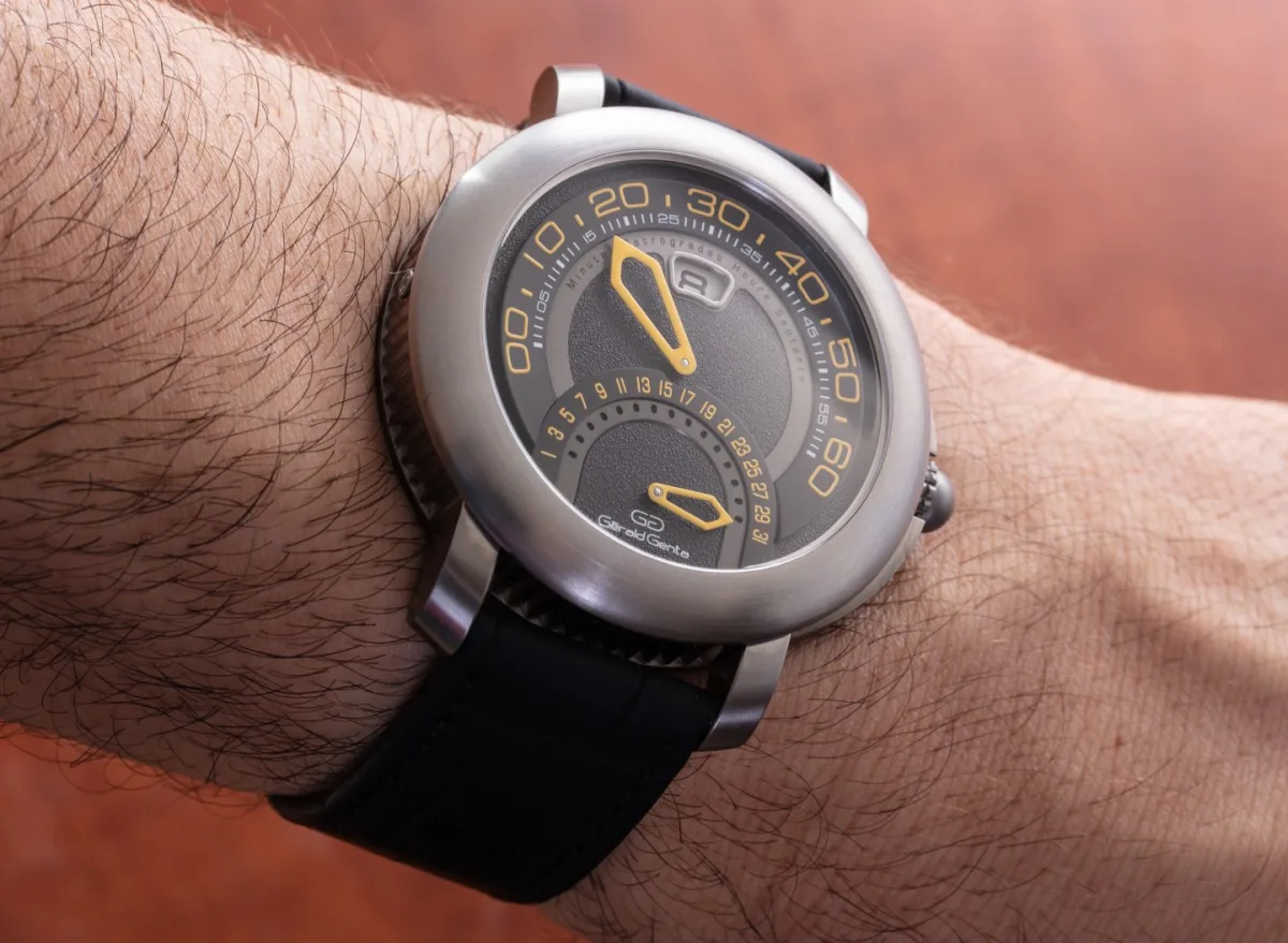 Close-up of the titanium case details