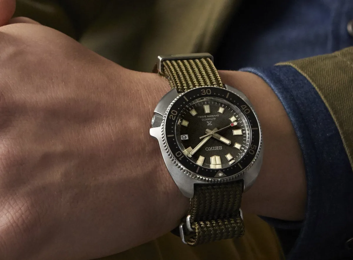 Seiko Prospex SPB237 dial close-up with textured design
