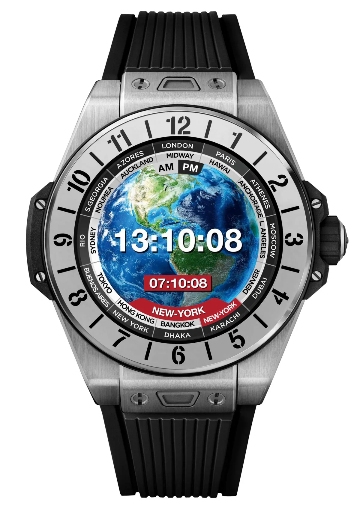 Hublot Big Bang e on wrist display