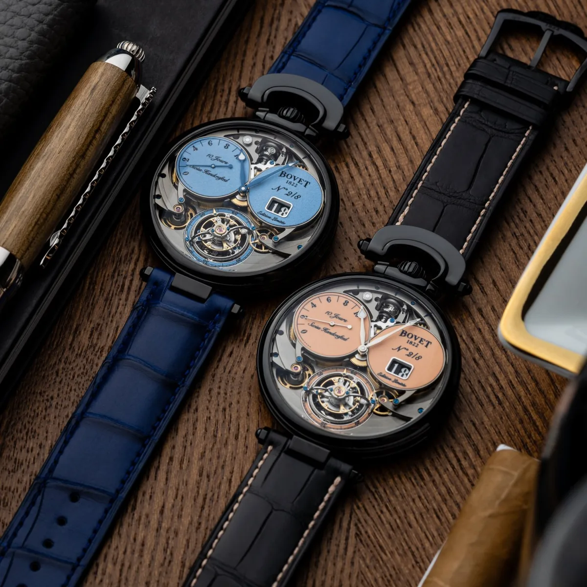 Bovet 1822 watch dial close-up