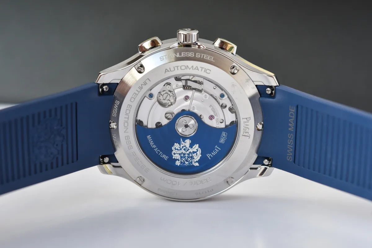 Piaget Polo Blue Panda Automatic Chronograph on wrist