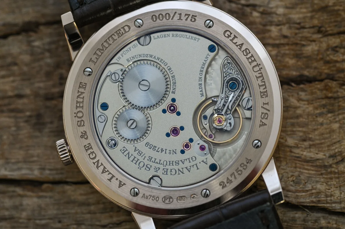 A. Lange & Söhne Zeitwerk Honeygold Lumen watch