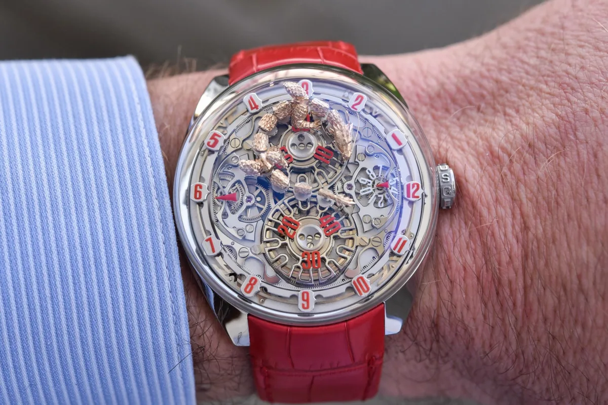 Genus GNS Dragon watch with intricate gold dragon