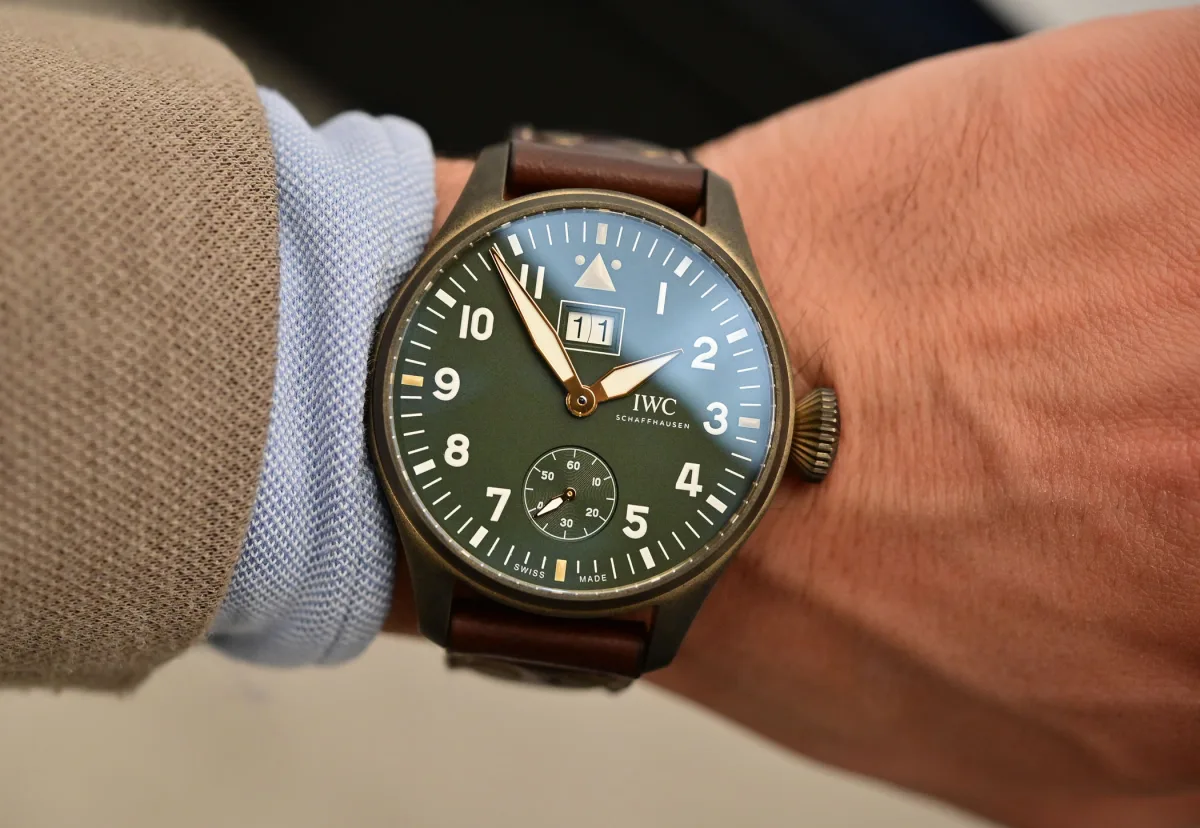 IWC Big Pilot's Watch Big Date Spitfire Edition on wrist