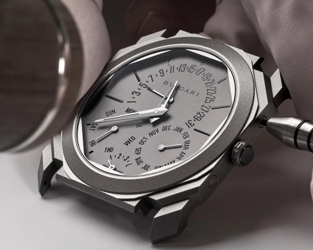 Antoine Pin discussing the Octo Finissimo Perpetual Calendar