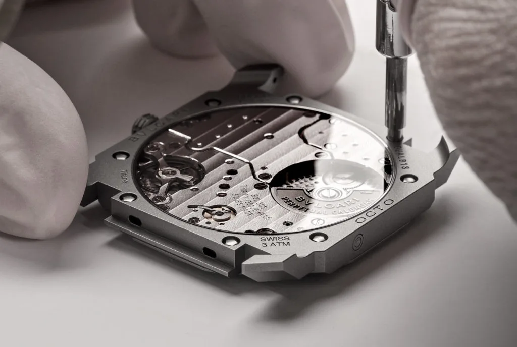 BVLGARI watchmaker working on the Octo Finissimo Perpetual Calendar