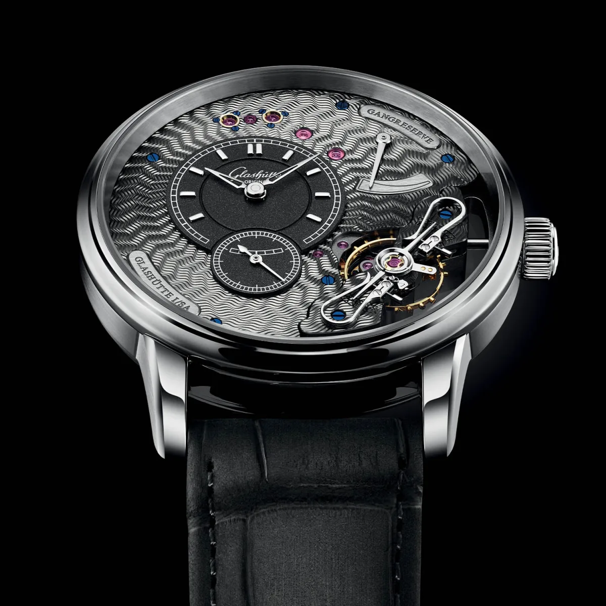 Movement detail of Glashütte Original PanoInverse