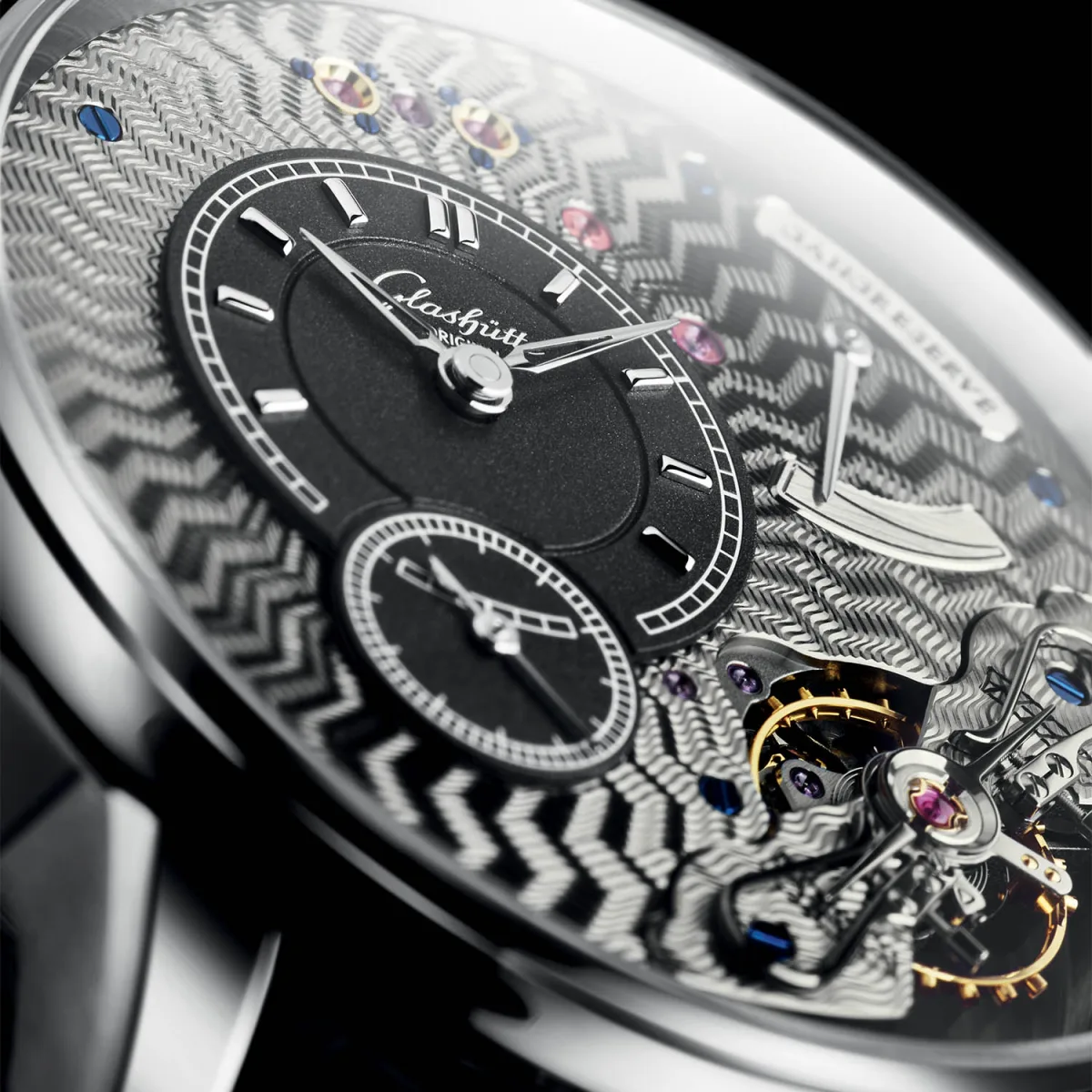Guilloché pattern on Glashütte Original PanoInverse