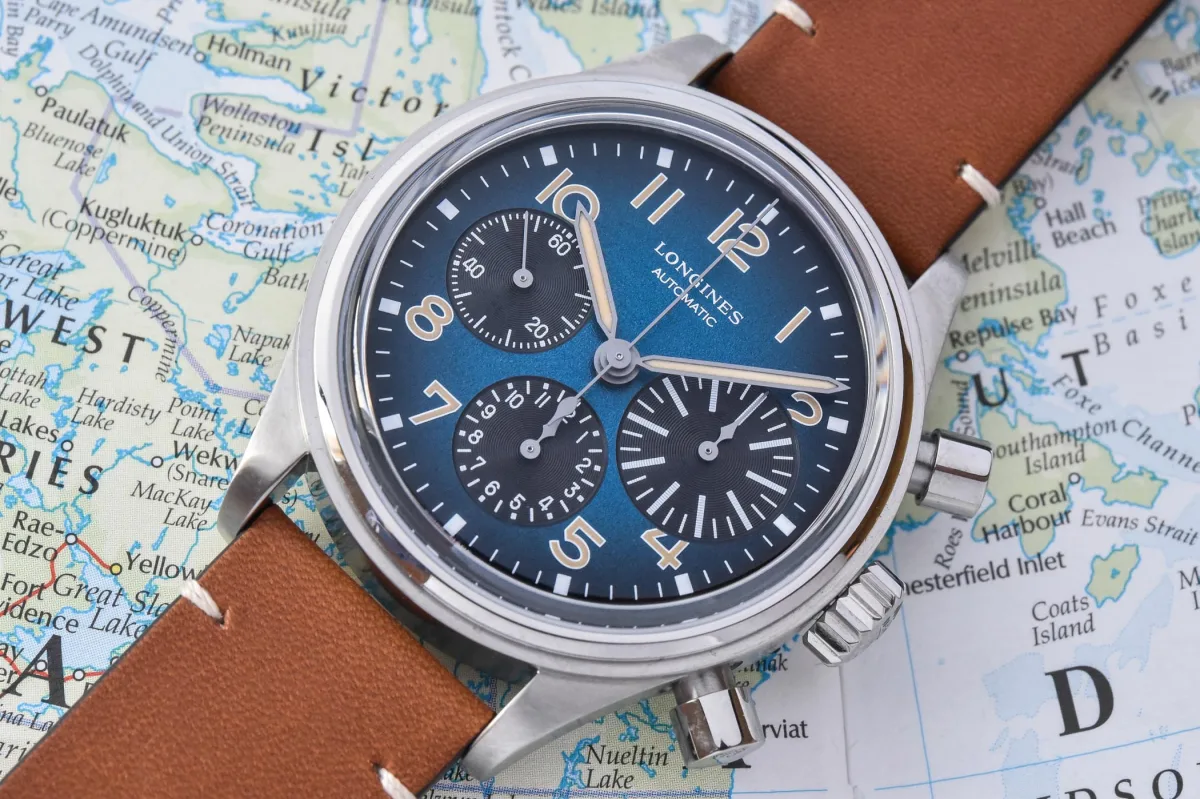 Longines Avigation BigEye Titanium Blue Dial watch
