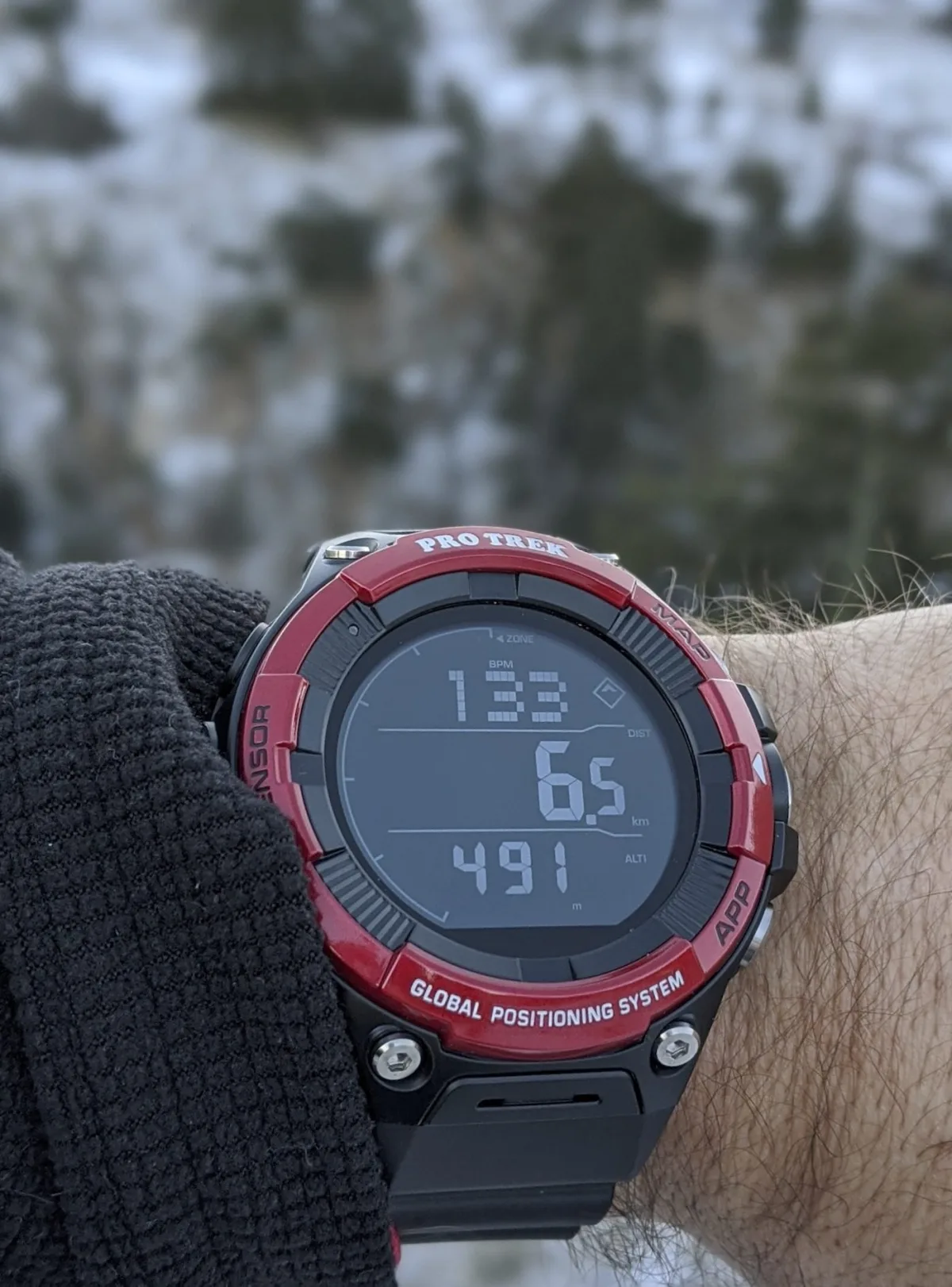 Skiing activity tracked by Casio Pro Trek WSD-F21 HR