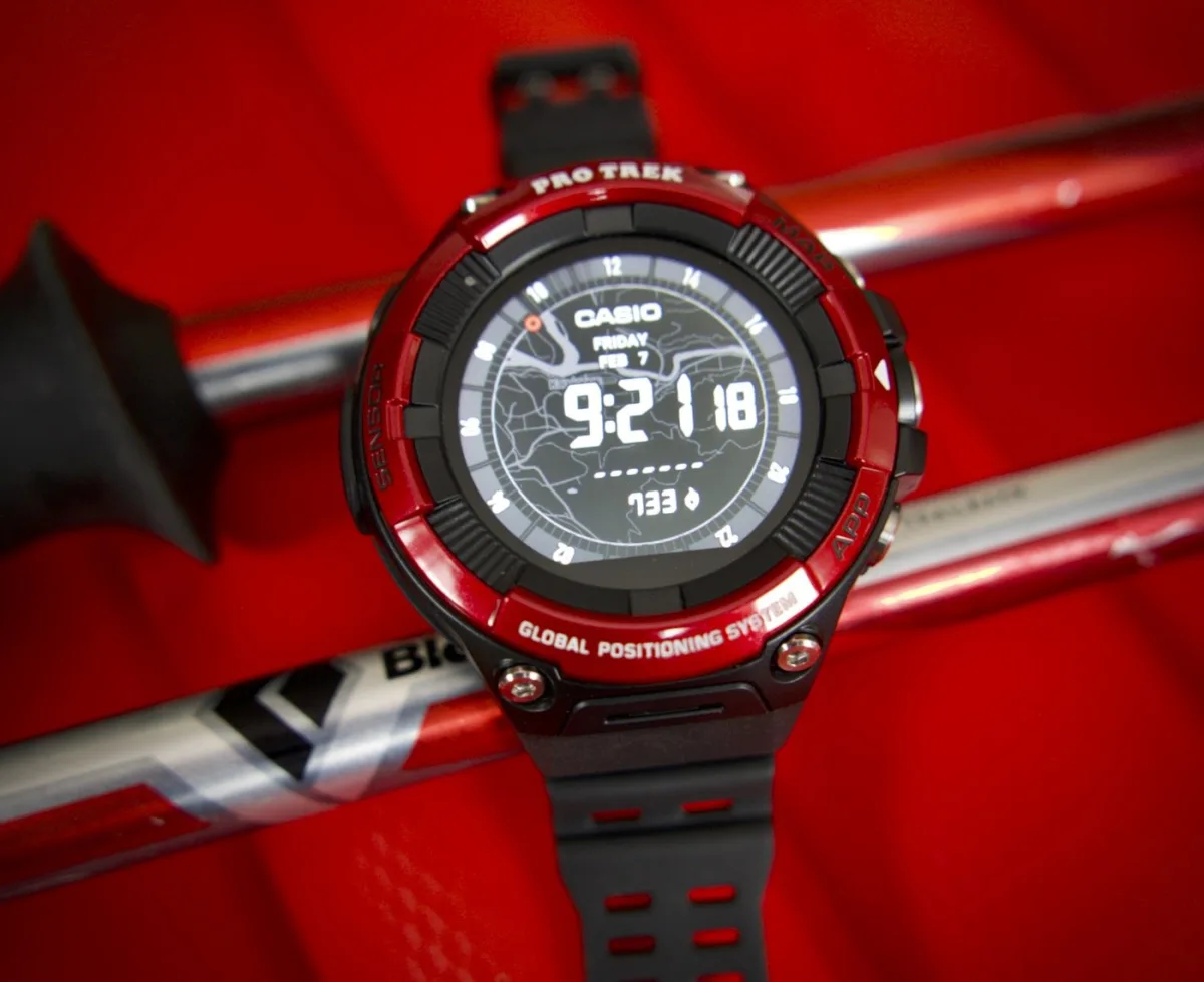 Fitness data screen on Casio Pro Trek WSD-F21 HR