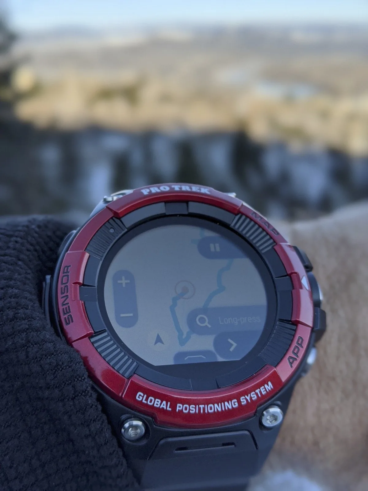 Casio Pro Trek WSD-F21 HR in outdoor setting